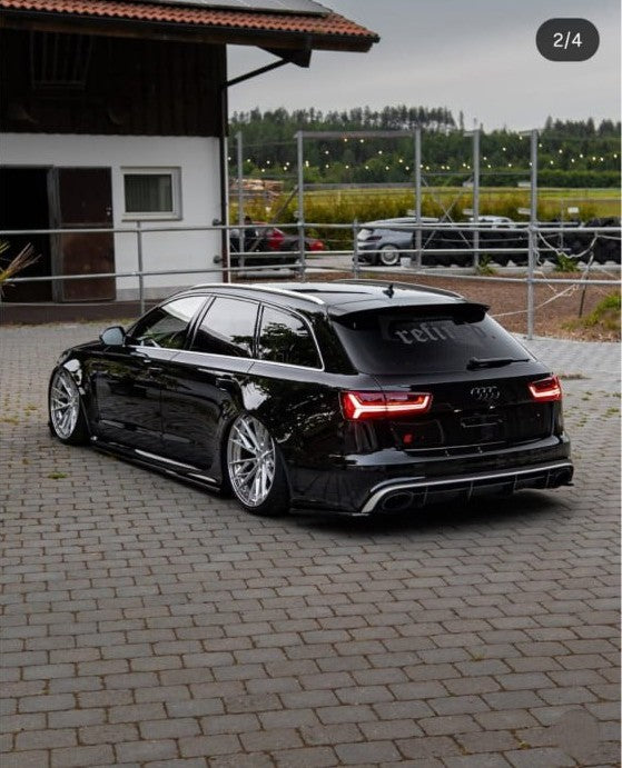 🔥DIFFUSORE POSTERIORE PER AUDI A6 4G (15–18) LOOK RS6 CON TERMINALI CROMATI🔥