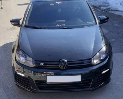 0778🔥CALOTTE SPECCHI ADATTO PER VW GOLF 6 NERO LUCIDO ADESIVE🔥
