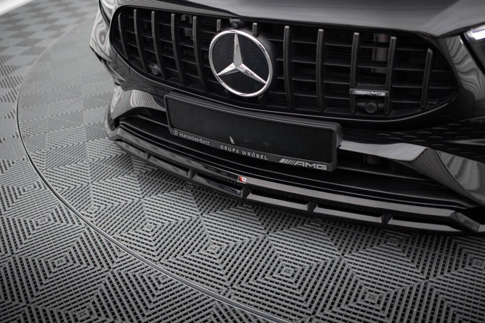 2107💥SPLITTER PER MERCEDES CLASSE A W177 2024+ NERO LUCIDO (4 PEZZI)💥