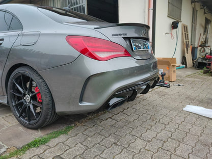 💥DIFFUSORE POSTERIORE PER MERCEDES CLA (13–19) NERO LUCIDO CON SHOOTING BRAKE💥