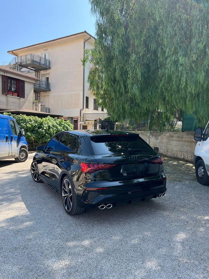 1085🔥DIFFUSORE POSTERIORE LOOK S3 PER AUDI A3 8Y SPORTBACK (2020+)NERO LUCIDO🔥
