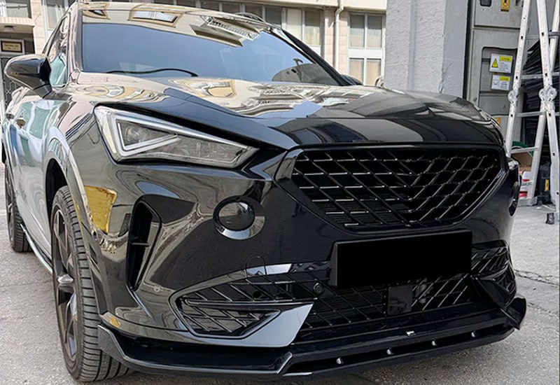 🔥SPLITTER ANTERIORE PER SEAT CUPRA FORMENTOR MK1 (2020+) NERO LUCIDO🔥