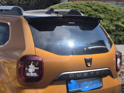 🔥1657 SPOILER TETTO PER DACIA DUSTER 2 18-21 LOOK SAFARI NERO LUCIDO 🔥