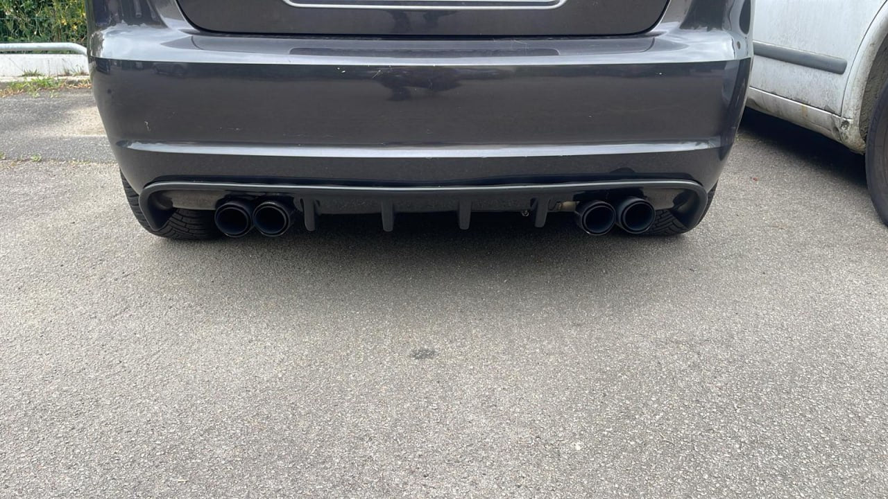 0062🔥DIFFUSORE PER AUDI A3 S3 8P 08-12 SOTTO PARAURTI RS3 NERO LUCIDO ABS🔥