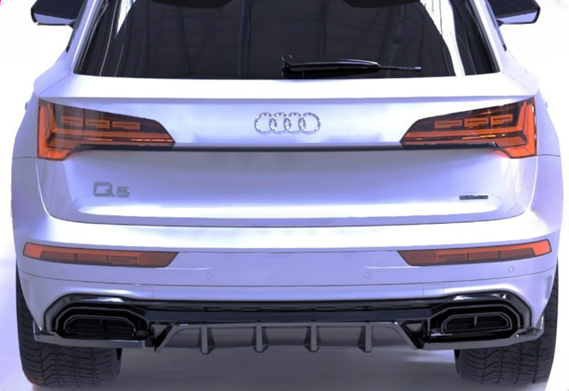 🔥FLAP POSTERIORE PER AUDI Q5 MK2 (2021+) S/S LINE V1 STYLE NERO LUCIDO GLOSSY🔥