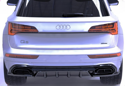 🔥FLAP POSTERIORE PER AUDI Q5 MK2 (2021+) S/S LINE V1 STYLE NERO LUCIDO GLOSSY🔥