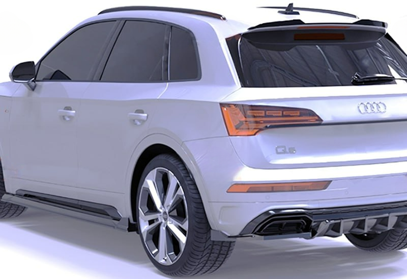 🔥FLAP POSTERIORE PER AUDI Q5 MK2 (2021+) S/S LINE V1 STYLE NERO LUCIDO GLOSSY🔥