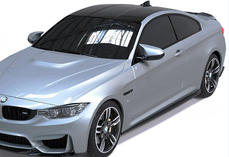 🔥SOTTO MINIGONNE ADATTO PER BMW M4 F80 (2014+) – NERO LUCIDO 202,5 CM🔥