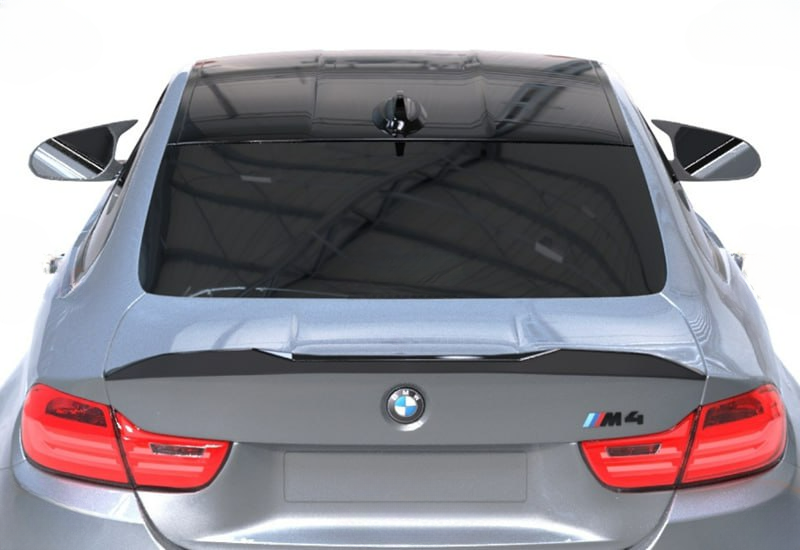 🔥SPOILER COFANO POSTERIORE PER BMW M4 F82 (2014+) STILE M4 V1 – NERO LUCIDO🔥