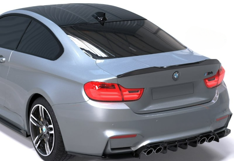 🔥SPOILER COFANO POSTERIORE PER BMW M4 F82 (2014+) STILE M4 V1 – NERO LUCIDO🔥