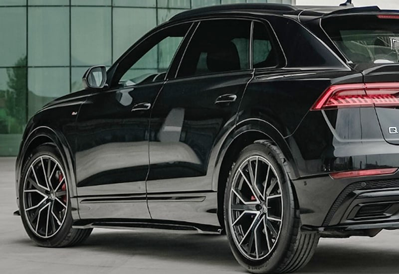 🔥SOTTO MINIGONNE PER AUDI Q8 S MK1 (2019+) SIDE SKIRT EXTENSION A PLUS STYLE🔥