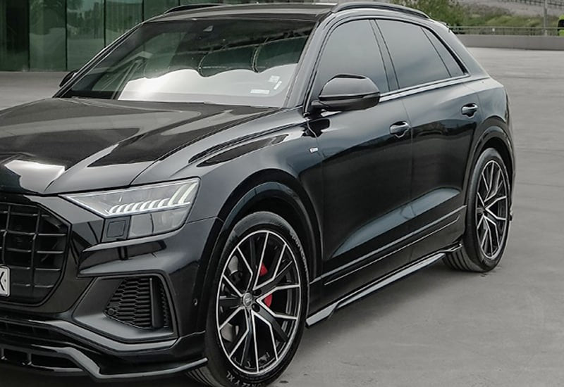 🔥SOTTO MINIGONNE PER AUDI Q8 S MK1 (2019+) SIDE SKIRT EXTENSION A PLUS STYLE🔥