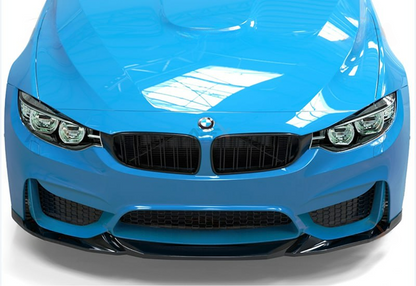 🔥SPLITTER ANTERIORE PER BMW M3 F80 (2012+) – APEX M3 V1 STYLE NERO LUCIDO🔥