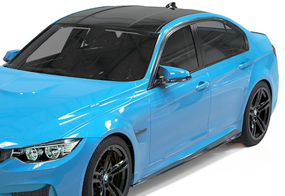 🔥SOTTO MINIGONNE ADATTO PER BMW M3 F80 (2012+) – SIDE SKIRT LIP NERO LUCIDO🔥
