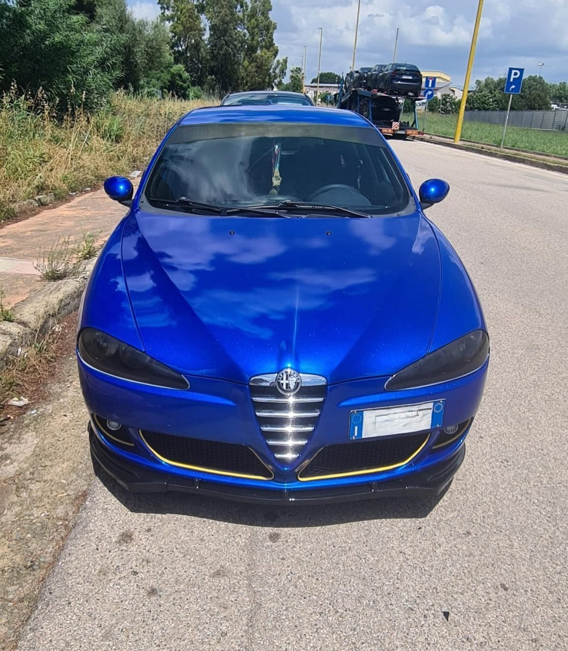 0274 ✨ALFA ROMEO GIULIETTA SPOILER SOTTO PARAURTI ANTERIORE SPLITTER ABS NERO✨