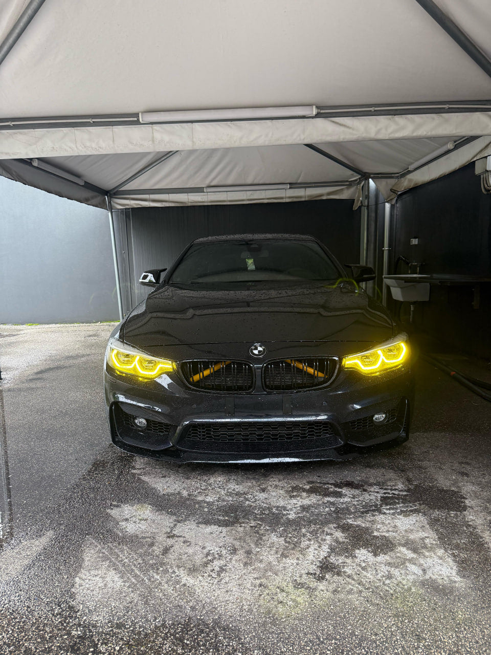 0318🔥PARAURTI ANTERIORE LOOK M4 CON SPLITTER ABS PER BMW SERIE 4 F32 F33🔥