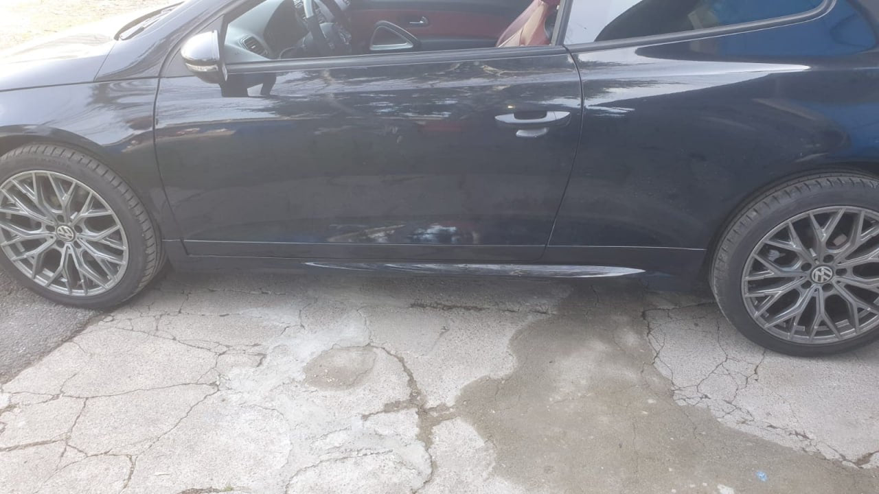 😍VW SCIROCCO 2008-2016 🟢GLOSSY BLACK SPLITTER UNDER SIDE SKIRTS🟢