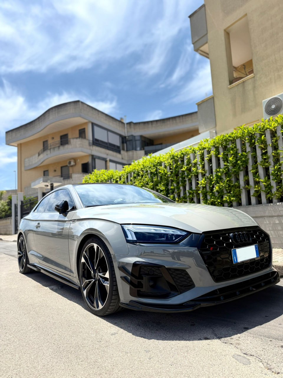 🔥0884 SPLITTER SUITABLE FOR AUDI A5 F5 2016-2019 SLINE S5 GLOSSY BLACK🔥