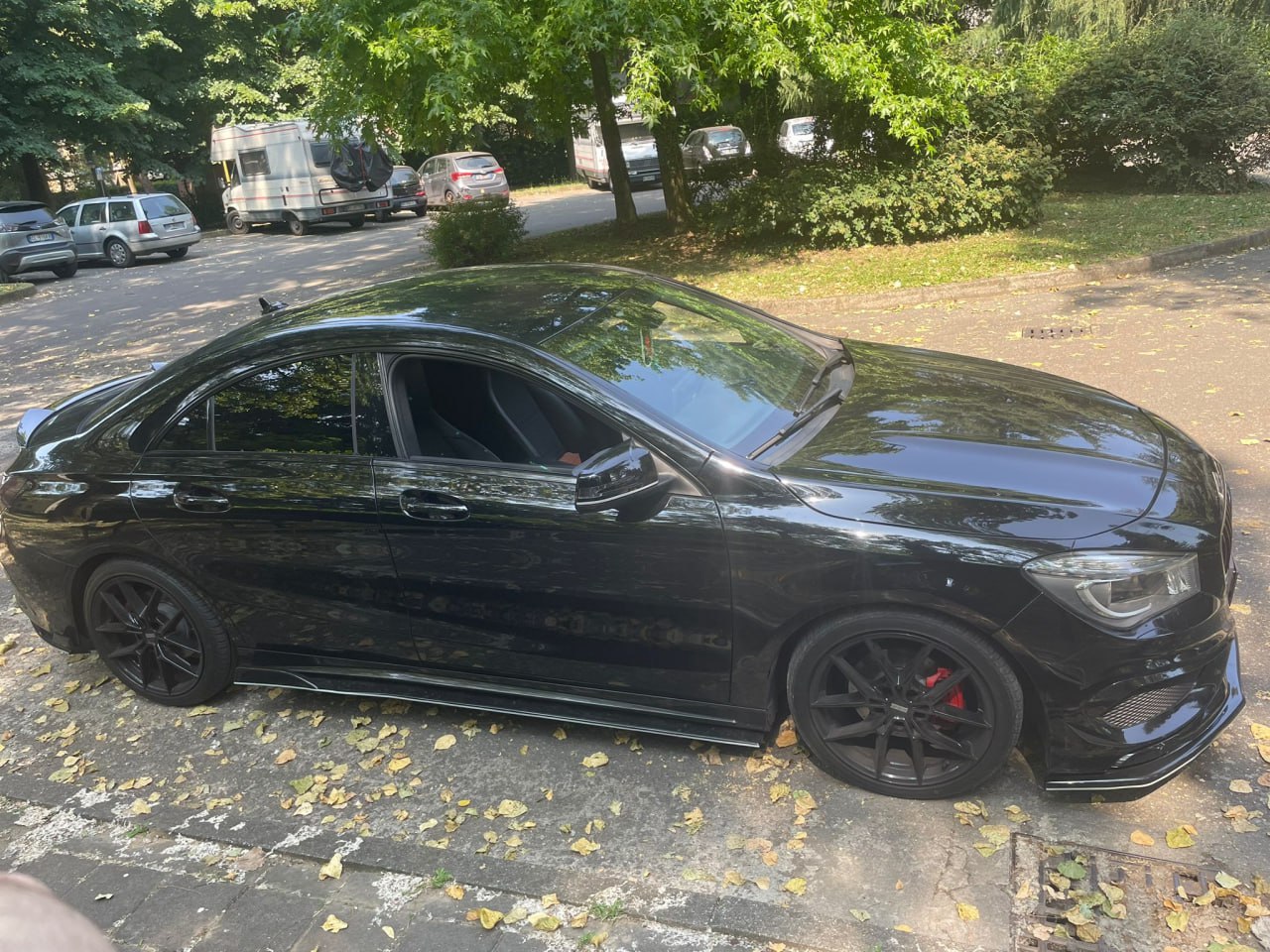 SPLITTER SOTTO MINIGONNE LATERALI ABS NERO LUCIDO ADATTO PER MERCEDES CLA C117