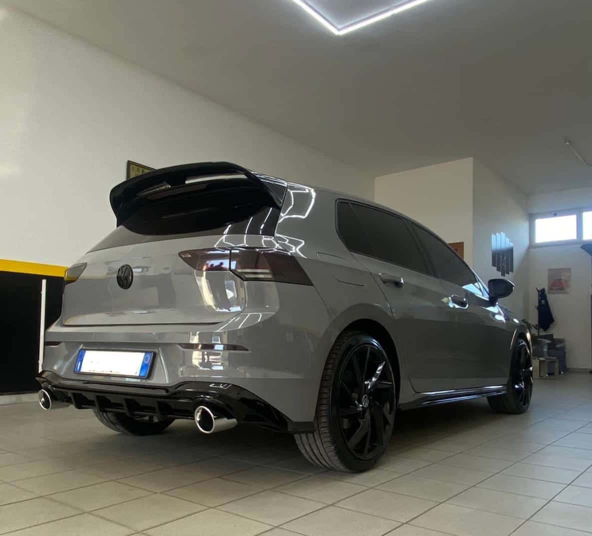 🔝DIFFUSORE POSTERIORE VW GOLF 8 VIII 2019+ SOTTO PARAURTI TERMINALI GTI ABS 1+1