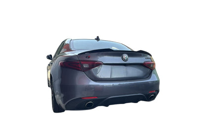 0076 SPOILER COFANO ADATTO PER ALFA ROMEO GIULIA 2015-2021 IN CARBONIO VELOCE