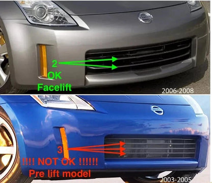 ART.2277 🔥SOTTO PARAURTI ADATTO PER NISSAN 350Z FACELIFT GREZZO🔥