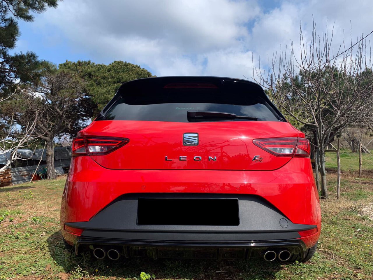 💕ART. 0117 DIFFUSORE SEAT LEON 5F 2012-2016 NERO LUCIDO 💕