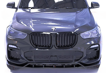 💕Splitter BMW G05 2013+  X5M Sport V1 Nero lucido 💕