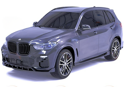 💕Splitter BMW G05 2013+  X5M Sport V1 Nero lucido 💕