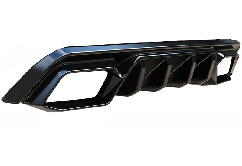 💕Diffusore Seat Cupra Leon Mk1 2020+ - Diffuser Rear, ACupra V1 nero lucido💕