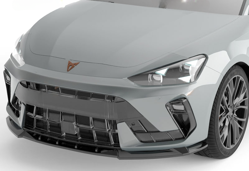 💕Splitter Seat Cupra Leon Mk1 FL 2024 - Bumper Splitter Front, A  Cupra nero 💕