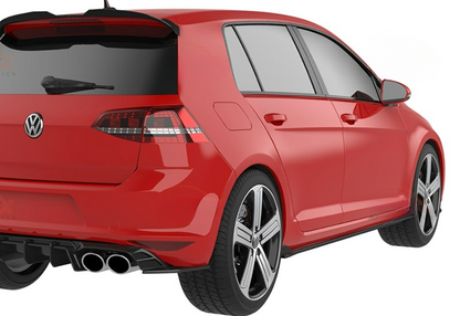💕Sotto minigonne VW Golf Mk7 2012+ - Skirt Extension/Side Lower, nero lucido💕