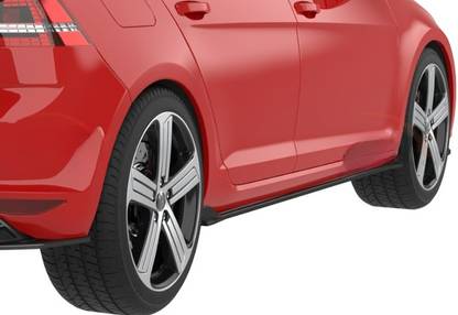 💕Sotto minigonne VW Golf Mk7 2012+ - Skirt Extension/Side Lower, nero lucido💕