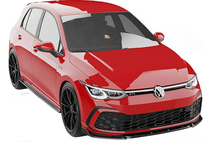 💕Splitter  VW Golf Mk8 2019+ - Bumper Splitter/Front,  nero lucido💕