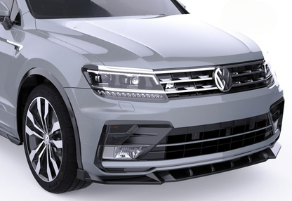 💕VW Tiguan Mk2 2016+ - Bumper Splitter Front, R/R Line V1 Style💕