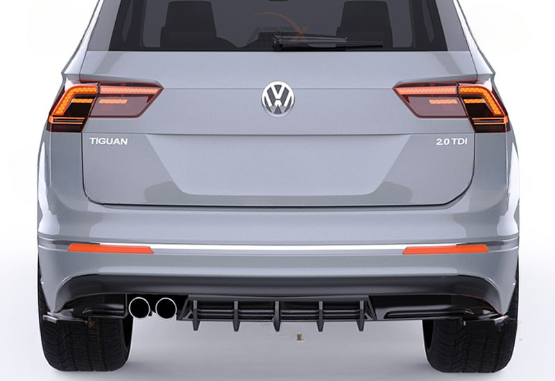 💕Flaps  adatto  per VW Tiguan Mk2 2016+, R/R Line V1 Style Nero  Lucido💕