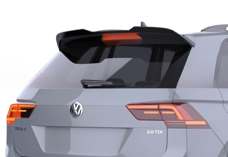 💕Spoiler  adatto  per VW Tiguan Mk2 2016+, R/R Line V1 Style Nero  Lucido💕