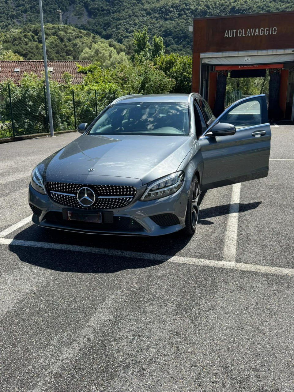 💕ART. 2005 GRIGLIA CLASSE C W205 2019-2022 LOOK AMG DIAMANT CROMATA 💕