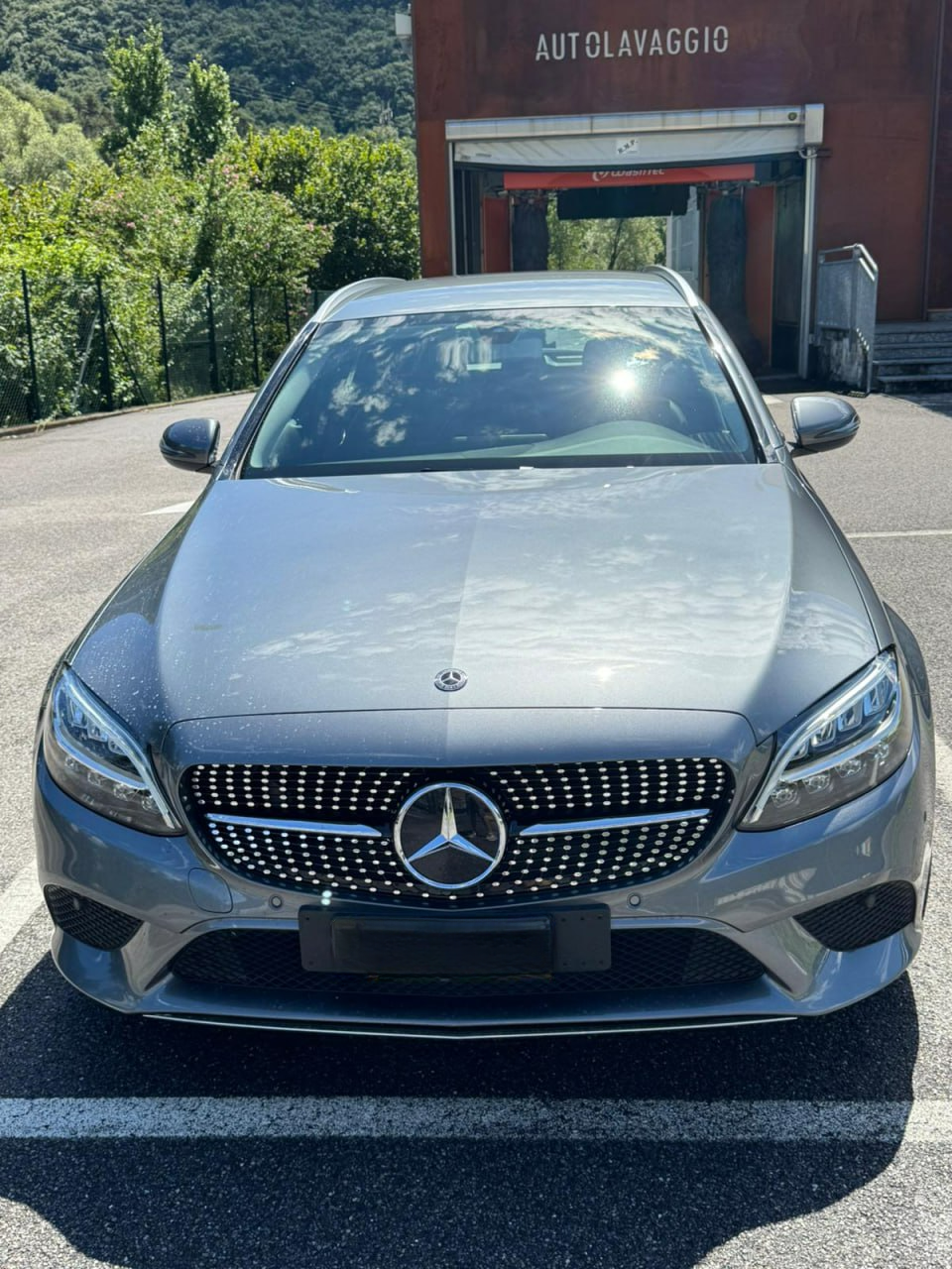 💕ART. 2005 GRIGLIA CLASSE C W205 2019-2022 LOOK AMG DIAMANT CROMATA 💕