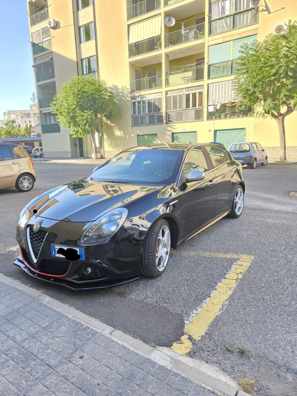 💕ART. 1854 SOTTO MINIGONNE ALFA ROMEO  GIULIETTA 2010-2020 NERO LUCIDO💕
