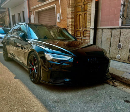 💕ART. 1843  SPLITTER AUDI  A6 C8 2018+ S6 NERO LUCIDO 💕