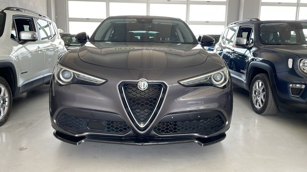 💕ART. 0233 SPLITTER ALFA ROMEO  STELVIO 2016+ NERO LUCIDO💕