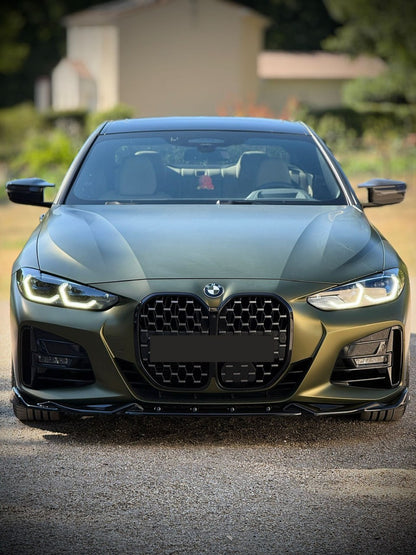 💕ART.0555 SPLITTER per BMW SERIE 4 G22 G23 2020+ MSPORT NERO LUCIDO💕