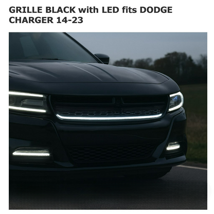 💕GRIGLIA NERA con LED per DODGE CHARGER 14-23💕