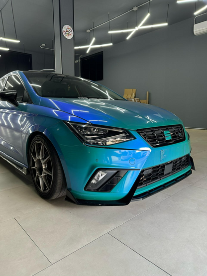 ART. 0031 SPLITTER  SEAT  IBIZA 6J FR 2017+ NERO LUCIDO (3 PEZZI)