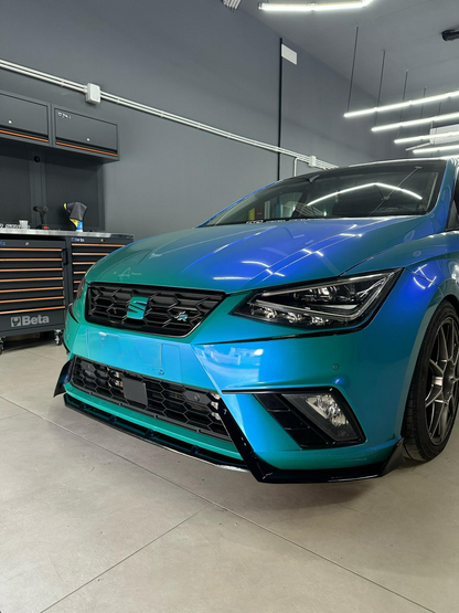 ART. 0031 SPLITTER  SEAT  IBIZA 6J FR 2017+ NERO LUCIDO (3 PEZZI)