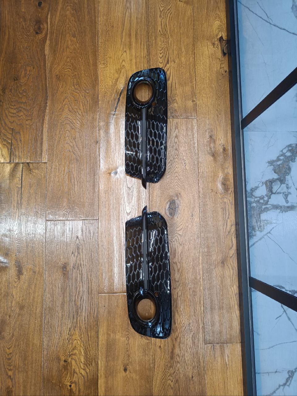 ART.2497 GRIGLIE FENDINEBBIA  Audi  Q5 8R  STANDARD LOOK SQ5 NERO LUCIDO