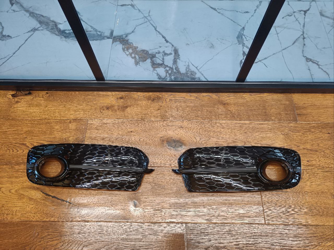 ART.2497 GRIGLIE FENDINEBBIA  Audi  Q5 8R  STANDARD LOOK SQ5 NERO LUCIDO