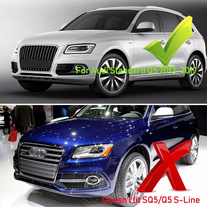 ART.2497 GRIGLIE FENDINEBBIA  Audi  Q5 8R  STANDARD LOOK SQ5 NERO LUCIDO