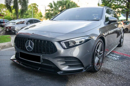 💕ART. 0802 SPLITTER MERCEDES CLASSE A W177 AMG NERO LUCIDO 3 PEZZI💕